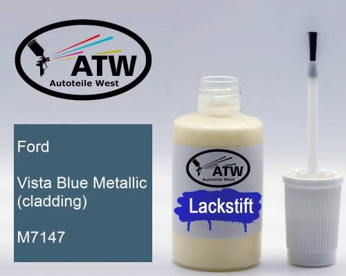 Ford, Vista Blue Metallic (cladding), M7147: 20ml Lackstift, von ATW Autoteile West.